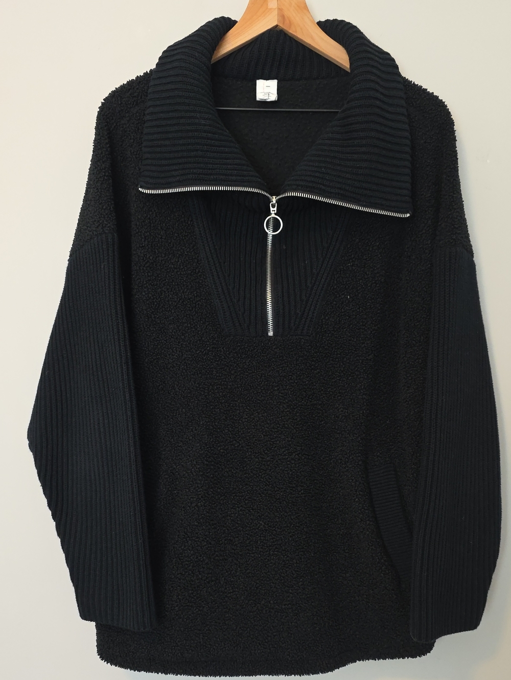 Ava & Viv Sherpa Quarter-Zip Pullover Sweater